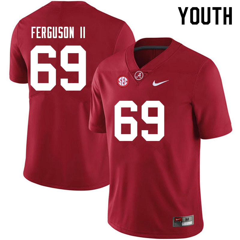 Alabama Crimson Tide Youth Terrence Ferguson II #69 Crimson NCAA Nike Authentic Stitched 2021 College Football Jersey EY16F01CP
